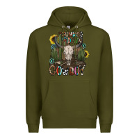 Army Green summer down cowboy Premium Hoodie - CowhideDigitalArt