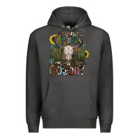 Charcoal Heather summer down cowboy Premium Hoodie - CowhideDigitalArt