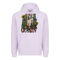 Lilac summer down cowboy Premium Hoodie - CowhideDigitalArt