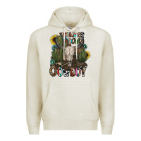 Oatmeal Heather summer down cowboy Premium Hoodie - CowhideDigitalArt
