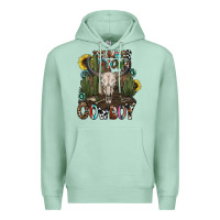 Seafoam summer down cowboy Premium Hoodie - CowhideDigitalArt