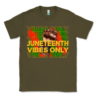 Army Green juneteenth vibes only Classic Tee - CowGirlArtShop