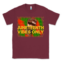 Burgundy juneteenth vibes only Classic Tee - CowGirlArtShop