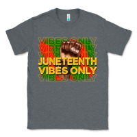 Charcoal Heather juneteenth vibes only Classic Tee - CowGirlArtShop