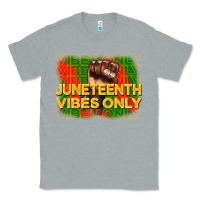 Heather Grey juneteenth vibes only Classic Tee - CowGirlArtShop