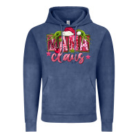 Vintage Denim Pink Christmas Mama Claus Vintage Hoodie - FaDigitalArtStudio