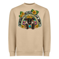 Mushroom suffolk ewe front sunflowers rainbow Heavyweight Sweatshirt - BarkalooDesign