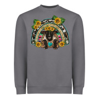 Storm suffolk ewe front sunflowers rainbow Heavyweight Sweatshirt - BarkalooDesign