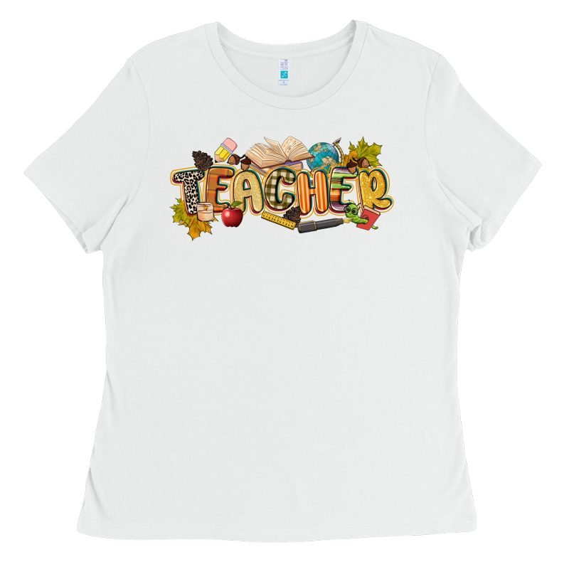 Fall Teacher Ladies Tee by CowGirlArtShop | Teevron