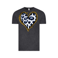 Vintage Black Dalmatians Heart Gold Glitter Vintage Tee - Jasminsmagicworld