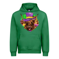 Emerald highland cow mardi gras Urban Hoodie - JahusDesignShop
