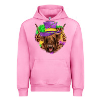 Fuchsia Pink highland cow mardi gras Urban Hoodie - JahusDesignShop