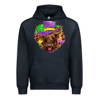 Navy highland cow mardi gras Urban Hoodie - JahusDesignShop