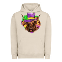 Pigment French Oak highland cow mardi gras Urban Hoodie - JahusDesignShop