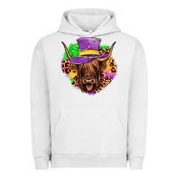Pigment Lunar Rock highland cow mardi gras Urban Hoodie - JahusDesignShop