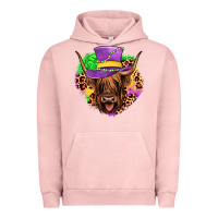 Pigment Salmon highland cow mardi gras Urban Hoodie - JahusDesignShop