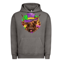 Pigment Tornado highland cow mardi gras Urban Hoodie - JahusDesignShop