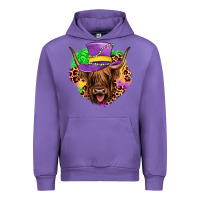 Tulip highland cow mardi gras Urban Hoodie - JahusDesignShop