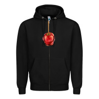 Black apple candy Zipper Hoodie - AdoDesignShop