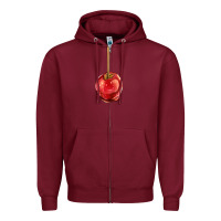 Burgundy apple candy Zipper Hoodie - AdoDesignShop