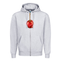 Heather Grey apple candy Zipper Hoodie - AdoDesignShop