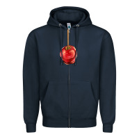 Navy apple candy Zipper Hoodie - AdoDesignShop