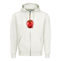 Oatmeal Heather apple candy Zipper Hoodie - AdoDesignShop