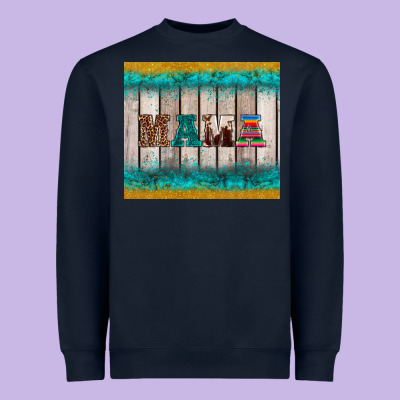 Western Turquoise Mama Heavyweight Sweatshirt Designed By Barkaloodesign