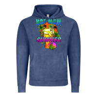 Vintage Denim Hot mom summer Mother's Day Vintage Hoodie - FaDigitalArtStudio