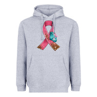 Heather Grey cancer ribbon and boxing gloves Heavyweight Hoodie - AdoDesignShop