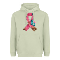 Matcha cancer ribbon and boxing gloves Heavyweight Hoodie - AdoDesignShop