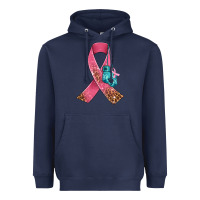 Navy cancer ribbon and boxing gloves Heavyweight Hoodie - AdoDesignShop