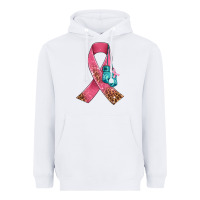 White cancer ribbon and boxing gloves Heavyweight Hoodie - AdoDesignShop