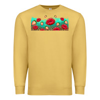 Antique Gold lips and strawberries Premium Sweatshirt - AdoDesignShop