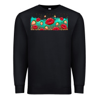 Black lips and strawberries Premium Sweatshirt - AdoDesignShop