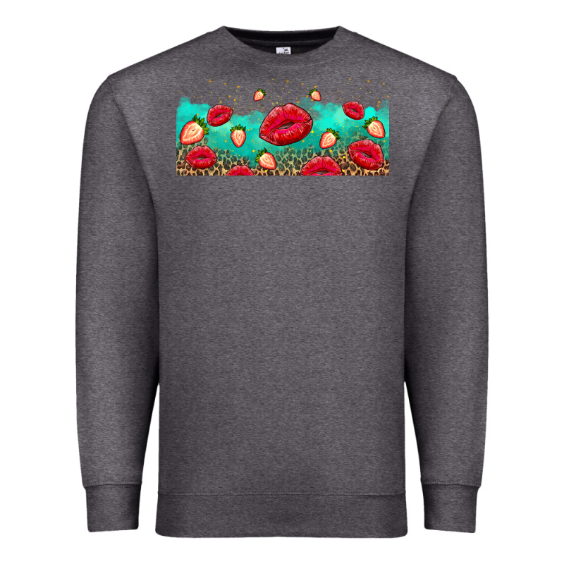 Lips And Strawberries Premium Sweatshirt by AdoDesignShop | Teevron