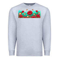 Heather Grey lips and strawberries Premium Sweatshirt - AdoDesignShop