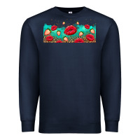 Navy lips and strawberries Premium Sweatshirt - AdoDesignShop