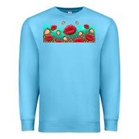 Ocean Blue lips and strawberries Premium Sweatshirt - AdoDesignShop