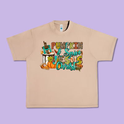 Pumpkin Spice And Jesus Christ Urban Heavy Tee Designed By Ranaportraitstore