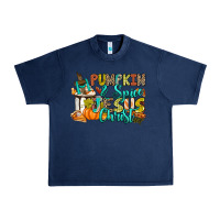 Navy Pumpkin spice and Jesus Christ Urban Heavy Tee - RanaPortraitStore