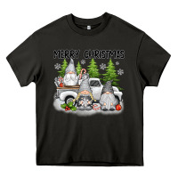 Asphalt merry christmas gnomes Heavy Core Tee - texasbilliewilder
