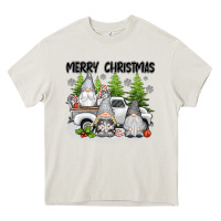 Cream merry christmas gnomes Heavy Core Tee - texasbilliewilder