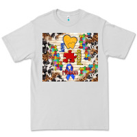 Dove Grey love puzzle ribbon Premium Tee - TumblerDesignByShophia