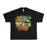 Black Fiesta siesta tequila repeat Urban Heavy Tee - FaDigitalArtStudio