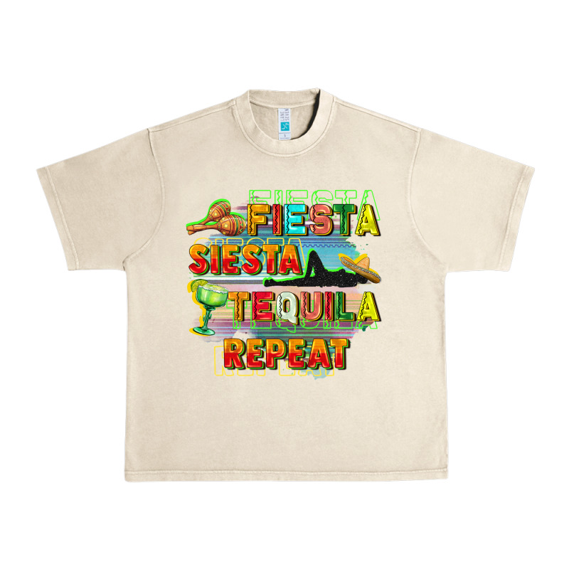 Fiesta Siesta Tequila Repeat Urban Heavy Tee by FaDigitalArtStudio | Teevron