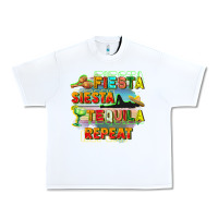 White Fiesta siesta tequila repeat Urban Heavy Tee - FaDigitalArtStudio