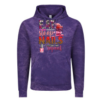 Cloud Purple eat sleep nails repeat bbs Vintage Hoodie - BundleAndBundleShop