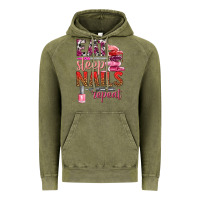 Vintage Olive eat sleep nails repeat bbs Vintage Hoodie - BundleAndBundleShop