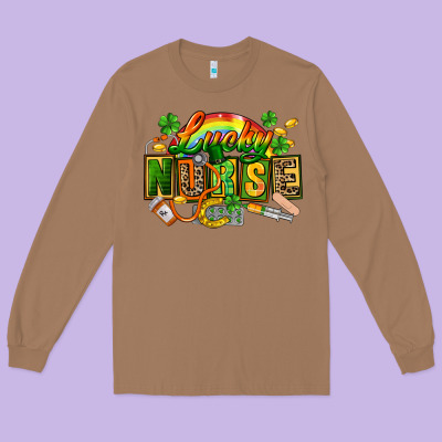 Lucky Nurse Long Sleeve Tee Designed By Fadigitalartstudio